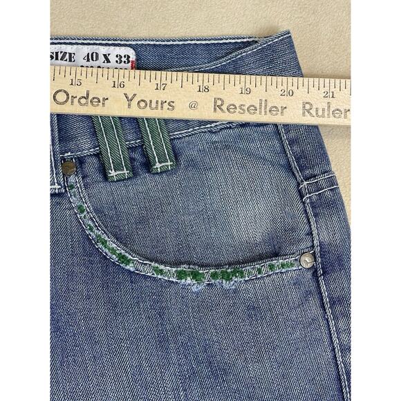 Dodeca Jeans Mens 40x33 Blue Relaxed Baggy Fit 90s Retro Distressed Wide Leg - Picture 6 of 13